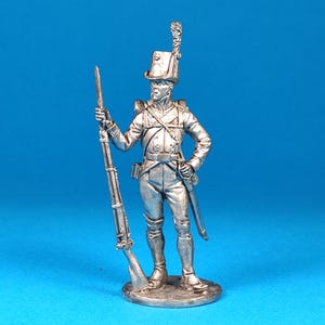 Zinn Miniature Figur des Gefreiten des Adlercreutz Infanterieregiments, Schweden 1809 Metallfigur eines Soldaten des Schützenprinzessin Zinn 54 mm