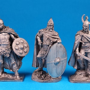 Tin miniature 54mm, figurine of Terrible Barbarians. Metal Figure Terrible Barbarians. Scale 1:32, tin 54mm