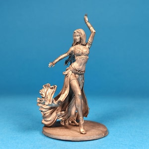 Tin miniature 54mm, figurine of Oriental dancer. Metal Figure Oriental dancer. Scale 1:32, tin 54mm