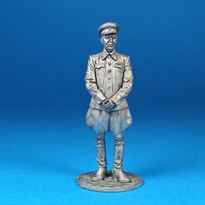 Tin miniature, figurine of General Commissar of State Security of the USSR Beria, 1941. Metal Figure a Beria, 1941. Scale 1:32, tin 54mm.