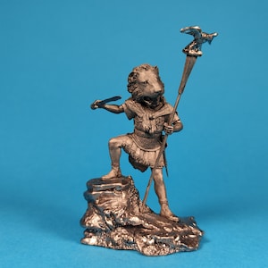 Tin miniature, figurine of Roman Aquilifer, 1st-2nd century AD. Metal Figure Roman Aquilifer. Scale 1:32, tin 54mm