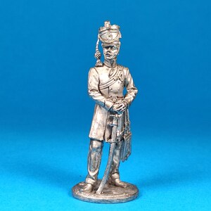 Tin miniature, figurine of Officer of the Hussar Regiment, Baden 1812. Metal Figure a Officer of the Hussar Regiment, Baden 1812. Tin 54mm