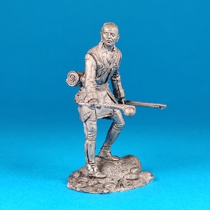 Tin miniature, figurine of Mohawk warrior. Metal Figure a Mohawk warrior. Scale 1:32, tin 54mm.