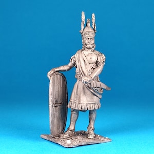 Tin miniature, figurine of Carthaginian commander. 2nd Punic War 3rd century BC. Metal Figure a Carthaginian commander. Scale 1:32 tin 54mm.