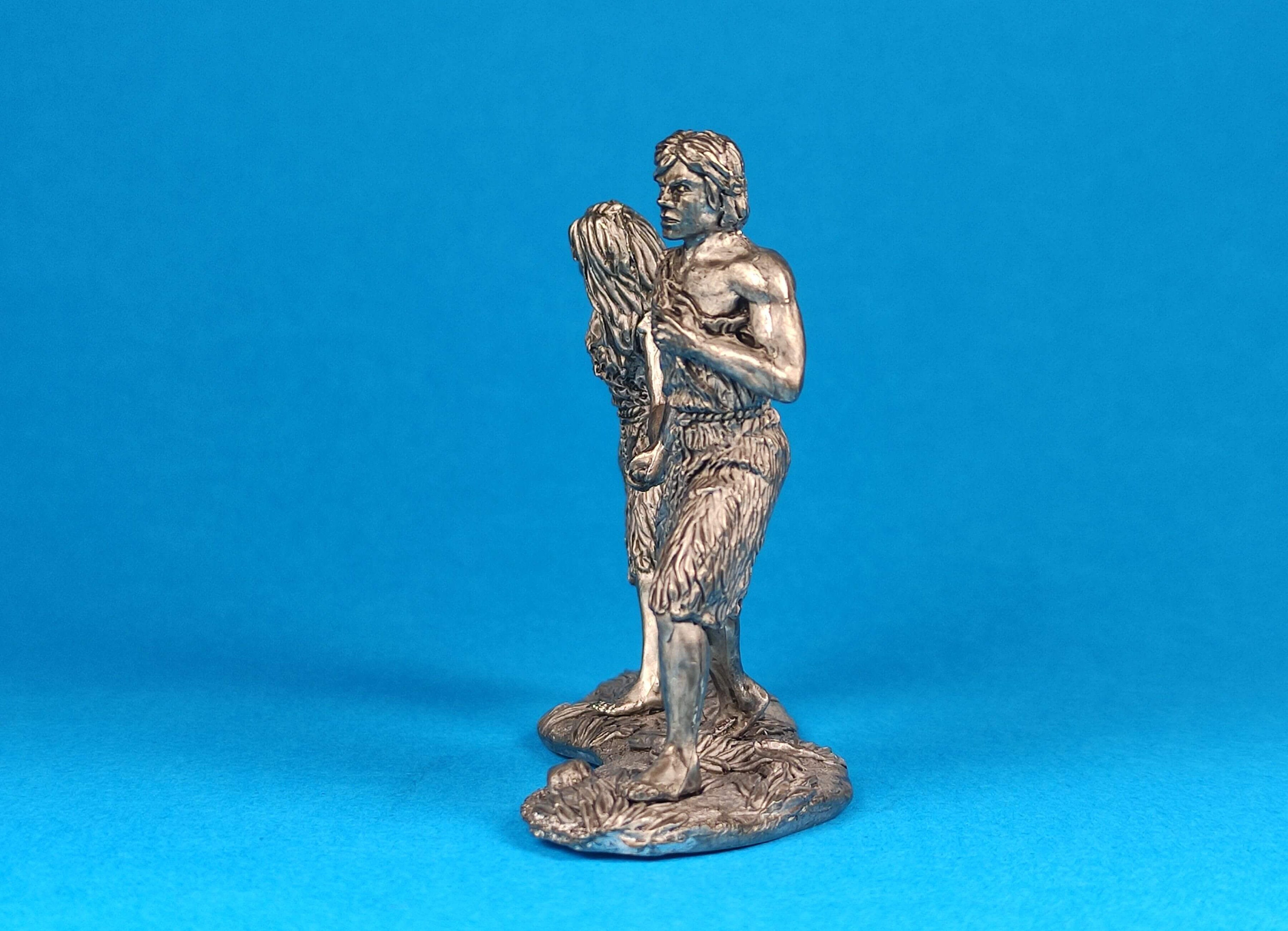Tin Miniature Figurine of Adam and Eve Leaving the Garden of Eden ...