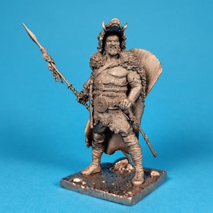 Tin miniature, figurine of Noble Germanic warrior, 9 AD. Metal Figure Noble Germanic warrior, 9 AD.. Scale 1:24, tin 75 mm
