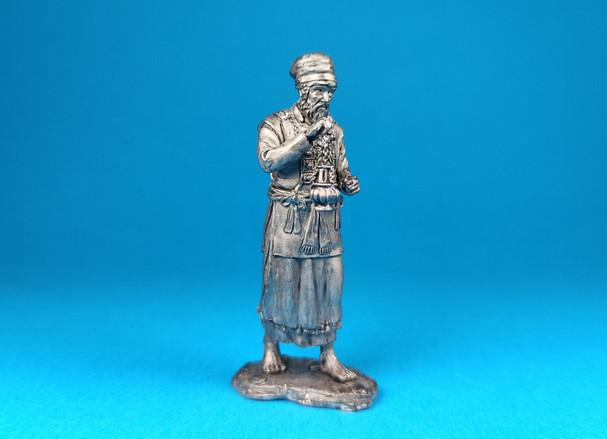 Tin Miniature Figurine of High Priest Aaron the Brother of Moses, Metal ...