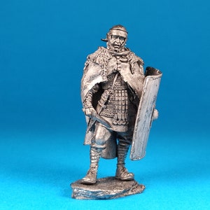 Tin miniature, figurine of Roman Legionnaire on the German border, 2nd-3rd century AD. Metal Figure. Scale 1:32, tin 54mm.