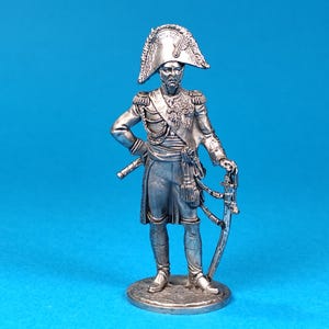 Tin miniature 54mm, figurine of Marshal of the Empire Louis-Nicolas Davout, Duke of Auerstedt, France 1806. Metal Figure Marshal. Scale 1:32