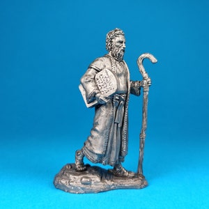 Tin miniature figurine of Moses, metal figurine of Moses Scale / 1:32 (54mm)