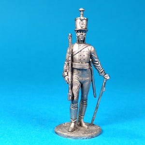 Tin miniature 54mm, figurine of Non-commissioned officer of the Life Guards Jaeger Battalion, Russia 1802-1804. Metal Figure. Scale 1:32