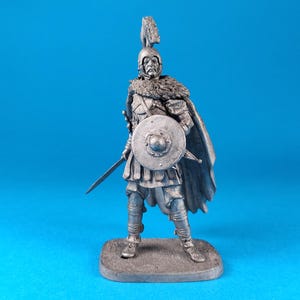 White metal miniature figurine of аViriatus leader of the Lusitanian revolt, 148 BC. Metal Figure of а Viriatus