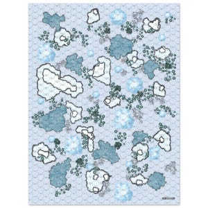 Póster de papel mate con mapa personalizado de Snow Battletech (75 x 100 cm)