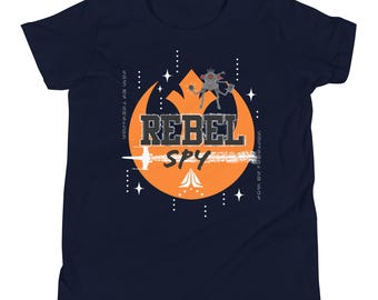 Camiseta de manga corta juvenil Rebel Spy Star Tours Star Wars
