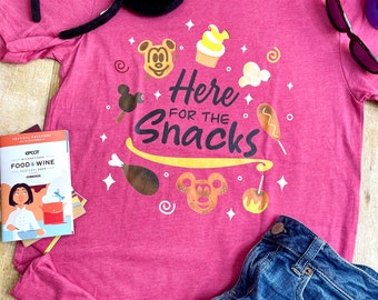 Here for the Snacks Unisex T-shirt Mickey Snacks Mickey Shaped Food Disney