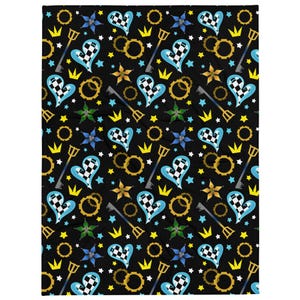 【販売終了品】KINGDOM HEARTS III Fleece Blanket Disney Kingdom Hearts Soft, Plush, Fuzzy 'Characters' Throw