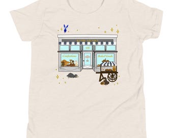 Camiseta juvenil de manga corta de la panadería Kowalski: Animales fantásticos y el mundo del mago