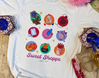 Camiseta unisex Sweet Shoppe Treats HoneyDukes Wizard World