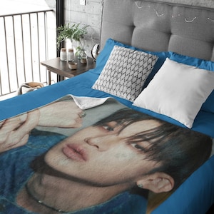 Banchan Blanket, Stray Kids Bangchan Blanket, Stray Kids Custom Blanket, Gift for Stay Kpop, Stray Kids photo Blanket, Custom Kpop Blanket