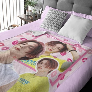 Heeseung Enhypen Photo Blanket, Enhypen Personalized Merch, Custom Gift for Engene, Heeseung Enhypen Comeback, Heeseung Enhypen Blanket