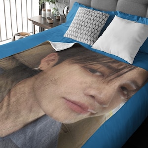 Bangchan Selfie Custom Stray Kids Blanket Kpop Skz Merch Bangchan Custom blanket Stray Kids Stay gift Kpop Christopher Bangchan Blanket