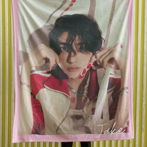 Jake Enhypen Photo Blanket, Enhypen Personalized Blanket, Custom Gift for Engene, Jake Enhypen Comeback Photo Blanket, Jake Enhypen Merch