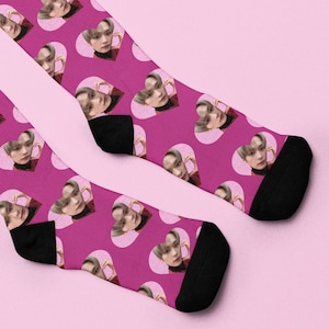 Lee Know San Valentine Kpop Socks Stray Kids Funny Gift Kpop Socks Gift For Stay Stray Kids Lee Know Bias Gift Stray Kids Merch K-pop SKZ