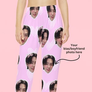 Custom Women&#39;s Pajamas Pants, Kpop Pajama Pants, Min Yoongi Face Pajama Pants, Kpop Custom Pants, Gift for Kpop Fan, Custom Funny Kpop Gift