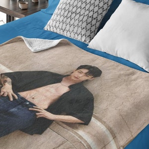 Jeon Jungkook BTS Blanket Custom gift for Army Kpop bangtan personalized blanket Jungkook bts merch Calvin Klein Photoshoot Jungkook bias