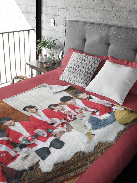 Bedding Bts Fleece Fabric Buy BTS Plush Blanket Home Decor Gift