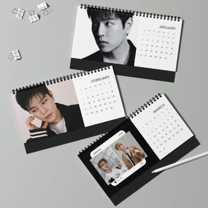 Seungmin Stray Kids Desk Calendar 2025, Kpop Stray Kids Custom Calendar, Gift for Stay, Kpop Calendar 2025, Stray Kids Merch Kpop