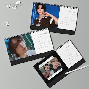 Han Stray Kids Desk Calendar 2025, Kpop Stray Kids Custom Calendar, Gift for Stay, Kpop Calendar 2025, Stray Kids Merch, Kpop Stray Kids