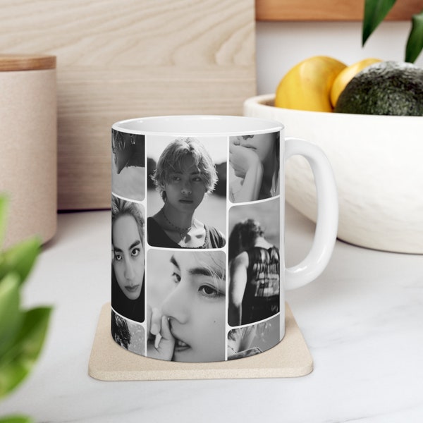 Custom K-Pop Photo Mug Kim Taehyung V BTS V layover Mug Army K-Pop Gift Funny Kpop Gift BTS Kpop Mugs KPop Personalized Gift Taehyung bias