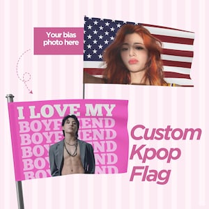 Custom Kpop Flag, Custom Kpop Bias Banner, Kpop Custom Banner Flag, Txt, Enhypen, Kpop Personalized Merch, BTS, Stray Kids Ateez, Kpop Gift