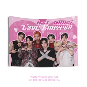 Enhypen Hot Girls Concert Flag, Enhypen Kpop Banner, Wall Tapestry Enhypen Sunghoon, Kpop Merch Decor, Gift for Engene, Enhypen Custom Flag