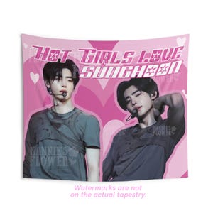 Enhypen Sunghoon Hot Girls Concert Flag, Enhypen Sunghoon Kpop Banner, Wall Tapestry Enhypen Sunghoon, Kpop Merch Decor, Gift for Engene