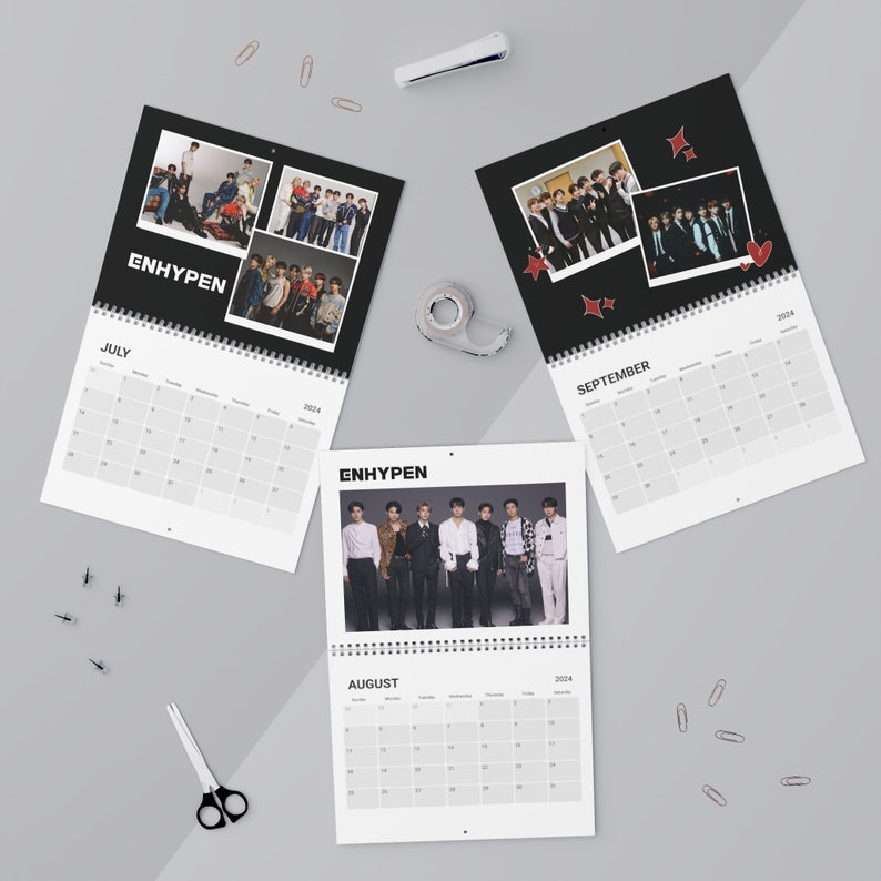 Wall Calendar 2025 Kpop Enhypen Custom Calendar Gift for Engene