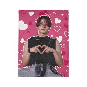 Heeseung Enhypen Photo Blanket, Enhypen Personalized Merch, Custom Gift for Engene, Heeseung Enhypen Comeback, Heeseung Enhypen Blanket