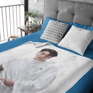 Jeon Jungkook BTS Blanket Custom gift for Army Kpop bangtan personalized blanket Jungkook bts merch Calvin Klein Photoshoot Jungkook bias