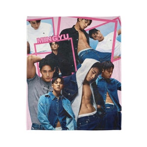 Mingyu Seventeen Blanket, Seventeen Personalized Merch, Mingyu CK photoshoot, Gift for Carat, Mingyu Abs Photo Blanket, Seventeen Kpop Merch
