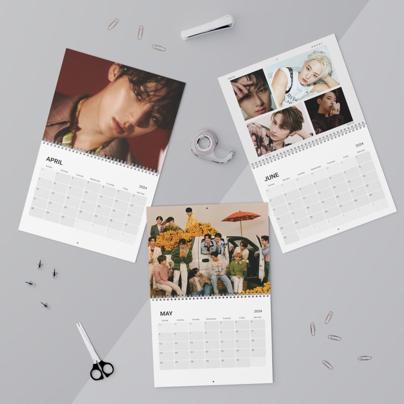 Wall Calendar 2024 Kpop Seventeen Custom Calendar Gift for Carat