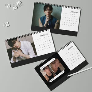 Bangchan Skz Desk Calendar 2025, Kpop Stray Kids Custom Calendar, Gift for Stay, Kpop Calendar 2025, Stray Kids Merch, Kpop Stray Kids