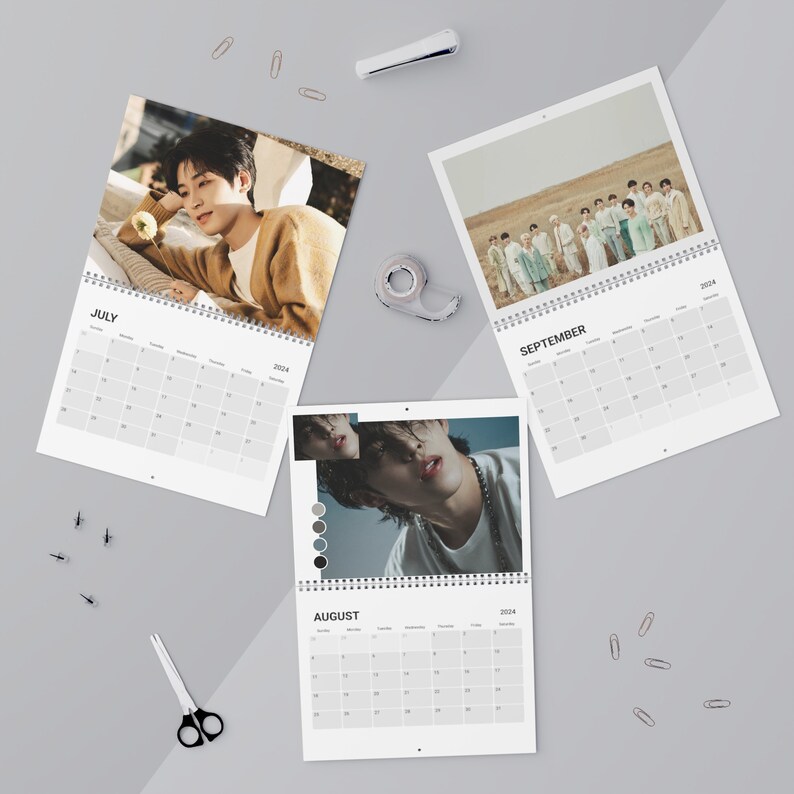 Wall Calendar 2024 Kpop Seventeen Custom Calendar Gift for Carat