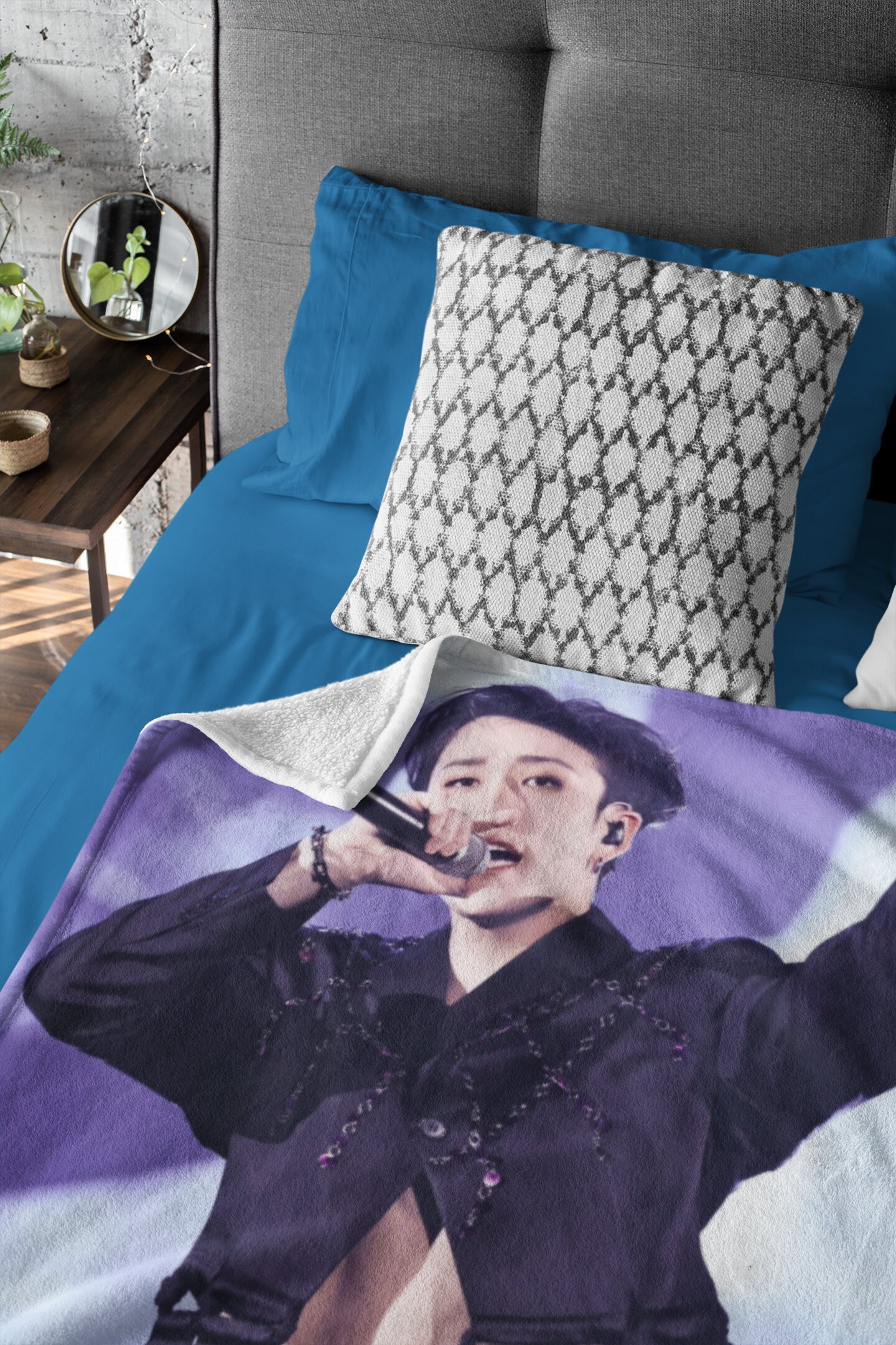 WAVESTEEᵀᴹ Bang Chan Album SKZ 'DO IT' Fleece Blanket main image 1
