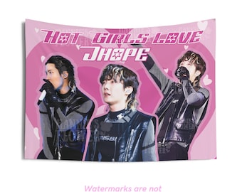 Jhope BTS Hot Girls Concert Flag, BTS Army Kpop Banner, Wall Tapestry Bts Army, Kpop Merch Decor, Gift for Army BTS, Kpop Custom Banner Bts
