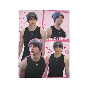 Bangchan Stray Kids Blanket, Bangchan Abs Blanket, Kpop Custom Blanket, Stray Kids Personalized Merch, Bangchan Iconic Photo Blanket SKZ
