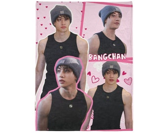 Bangchan Stray Kids Blanket, Bangchan Abs Blanket, Kpop Custom Blanket, Stray Kids Personalized Merch, Bangchan Iconic Photo Blanket SKZ
