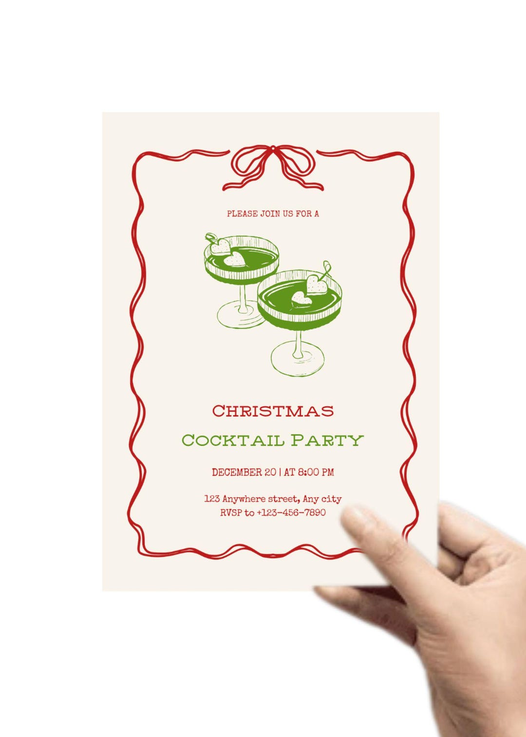 Vintage Christmas Party Invitation | Editable Retro Holiday Party ...