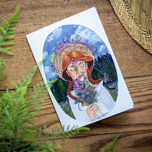 Anne Shirley Watercolor Greeting Card