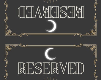 Reserved Place Card